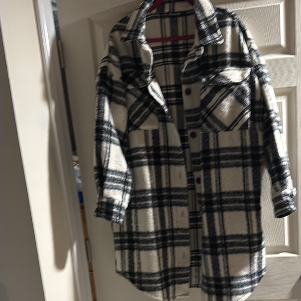 Plaid Button-Up Shacket
